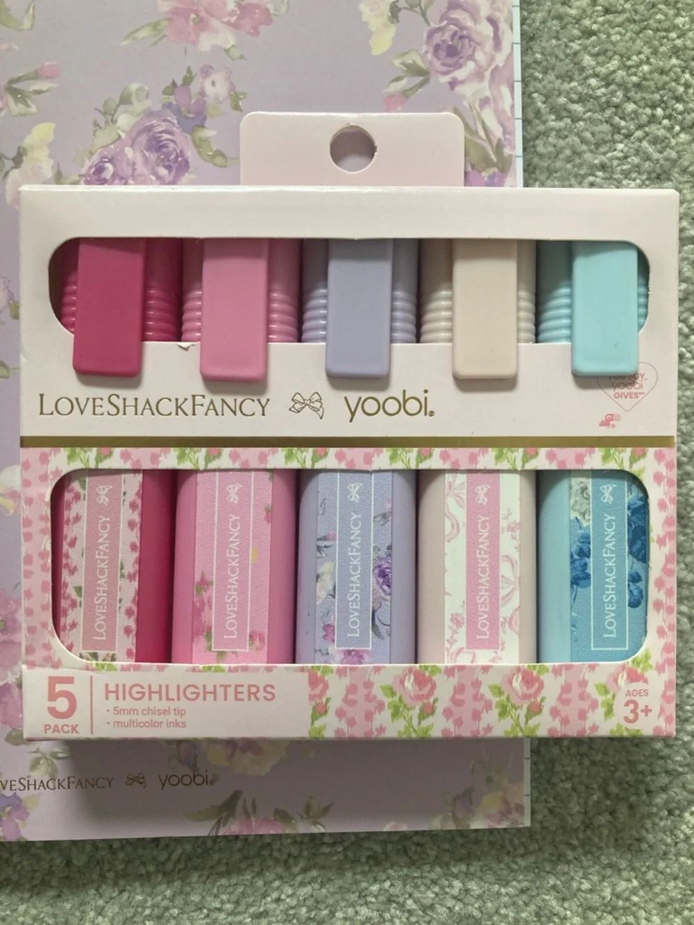 IN-HAND | LoveShackFancy x Target Yoobi Dividers, Notebook, & Highlighters